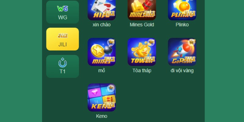 Các game thuộc sảnh JILI